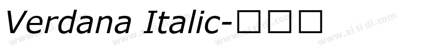 Verdana Italic字体转换 Verdana Italic字体转换